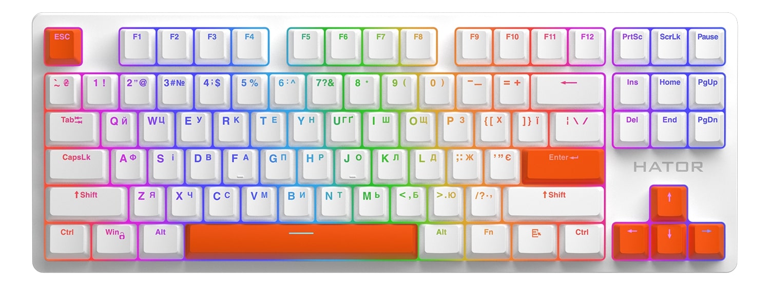 Набір кейкапів Hator PBT Keycaps Autograph Edition Orange (HTS-712)